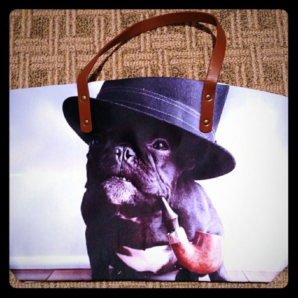 French bulldog handbag / computer bag